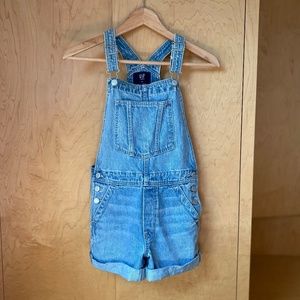 Gap Teen Denim Overall Shorts